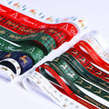 Satin Ribbon Colorful Custom Ribbon Solid Color Snowflake Wired Edge Grosgrain Ribbon Printing for Christmas With Logo