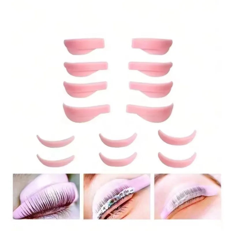 7pairs Lash Lift Tools Silicone Eyelash Perm Pads Ultra Soft Russia Lash Lift Silicone Shields No Glue Eyelash Lifting Pads