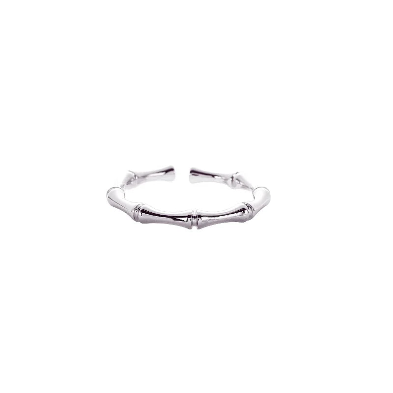 2023 Wholesale Simplicity Bamboo-Shape Adjustable Opening Couple Ring Fashion Ring Jewelry for Men Women