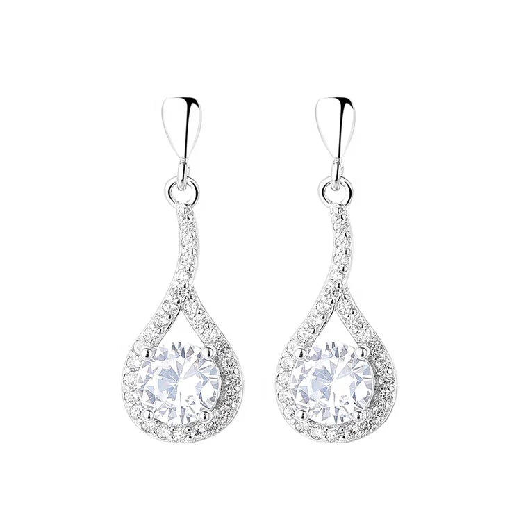 Yaeno Fine Jewelry Sterling Silver 925 Dangle Earrings for Women Wedding Jewelry