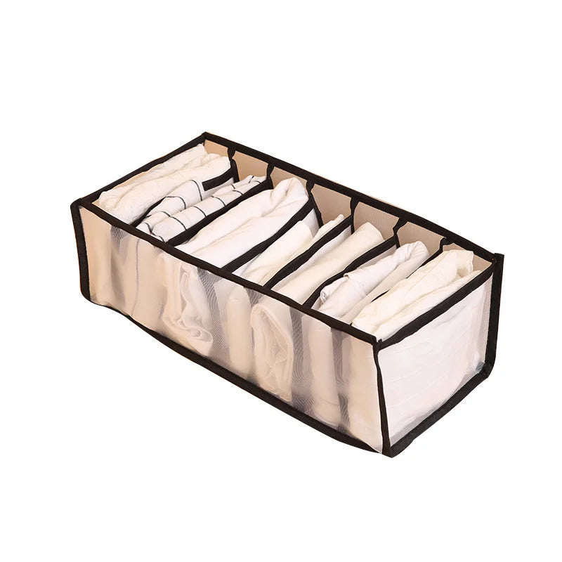 2022 New Foldable Nylon Fabric Closet Drawer Divider Storage Box Premium Organiser for Bras Panties Socks Ties & Underwear