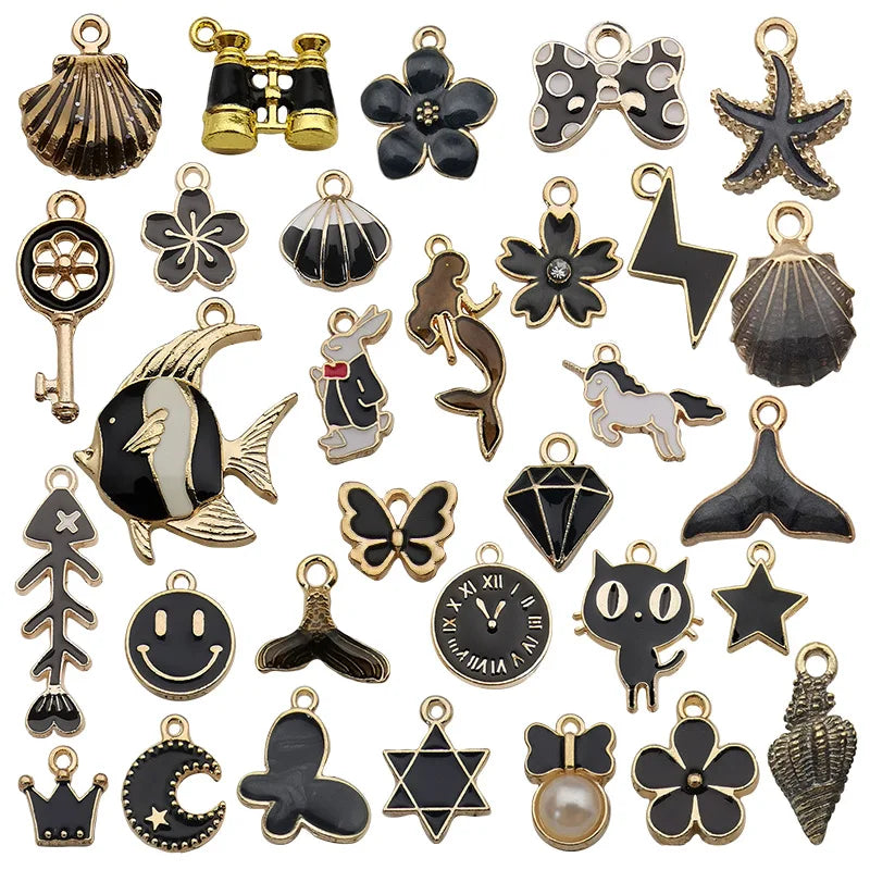 31Pcs Ocean Charms Pendant Fish Marine Collection for Jewelry Making Necklace Bracelet Earring and Slime DIY Jewelry Accessories
