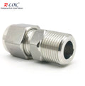 10mm Male Connector Bspt 1/4 Compression Fitting Tube Connector BSPT Twin Ferrule Compression Fitting