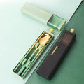 Portable Gold Stainless Steel Cutlery Set Personalized Design With Case Outdoor Camping Travel Reasonable Price Tea Fork Spoon