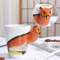 Customized 3D Animal Shape Ceramic Coffee Mug 3D Owl Design Water Cup Cartoon Animal Ceramic Mug Rabbit Sheep Shape Coffee Mug