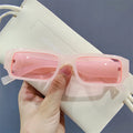 CONCHEN New Arrival Fashion Big pink Rectangle Frames Shades Vintage square Sunglasses