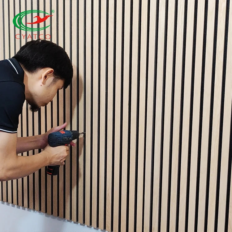 Simple Design Wooden Strip Background Wall Factory Custom Offers 30 Natural Wood Grain Options