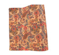 INFOCORK 45x30CM Portugal Floral Printed Cork Fabric Cork PU Leather Sheet - Eco-Friendly for Bags/Shoes/Cosmetic Boxes
