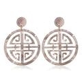 MiDairy 2024 New Acetate Dangle Drop Jewelry Fashion Double Circle Statement Earrings Geometric