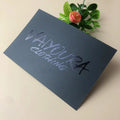 Custom Luxury 4x6 Black Foil Business Gift Post Cards Thank You Order Card for Online Shop