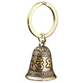 Keyring Rope Keychain Chinese Style Vintage Brass Tibetan Buddhism Six-word Mantra Bell Keychains Lanyard Pendants Car Key Chain