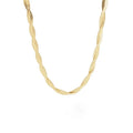 Fashion Stainless Steel Weave Herringbone Snake Chain Clavicle Necklace for Valentine's Day