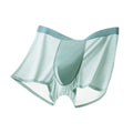 Men's Ice Silk Underwear Pure Color Breathable Boxer Briefs Seamless Boy Boxers