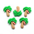 25MM Green Coconut Plam Tree Resin Flatback Cabochons Miniature Crafts DIY Phone Case Decoration