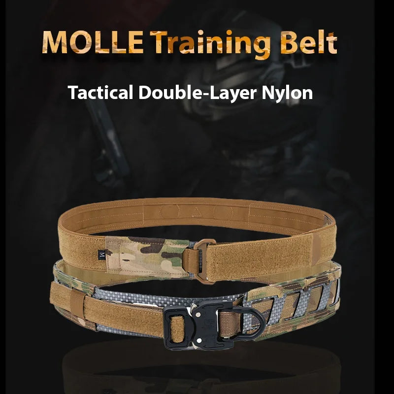 Quick Release Metal Buckle Bison Belt Lightweight Double MOLLE Cordura Girdle