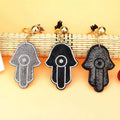 Fashion Crystal Diamond Palm Tassels Keyring Fatima Evil Eye Keychain Bling Evil Eye Charm Rhinestone Hamsa Hand Lucky Keychain
