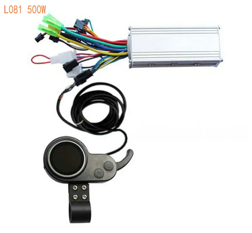 Electric Scooter Instrument L081 Color Screen+Finger Shifter Dial+Small Controller 500W 9MOSFET 36v48v60v18-28A E-BIKE DISPLAY