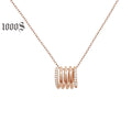 Gold Jewelry Necklace 18K  Fashion Girl Necklace Special Designs 18k  Solid Gold Spring Pendant Necklace