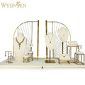 WYP New Arrival High End Metal Microfiber Jewelry Display Rack Set for Ring Earring  Necklace Bracelet Shop