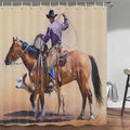 Farmhouse Country Western Cowboy Shower Curtain Vintage Primitive American Bath Accessories/