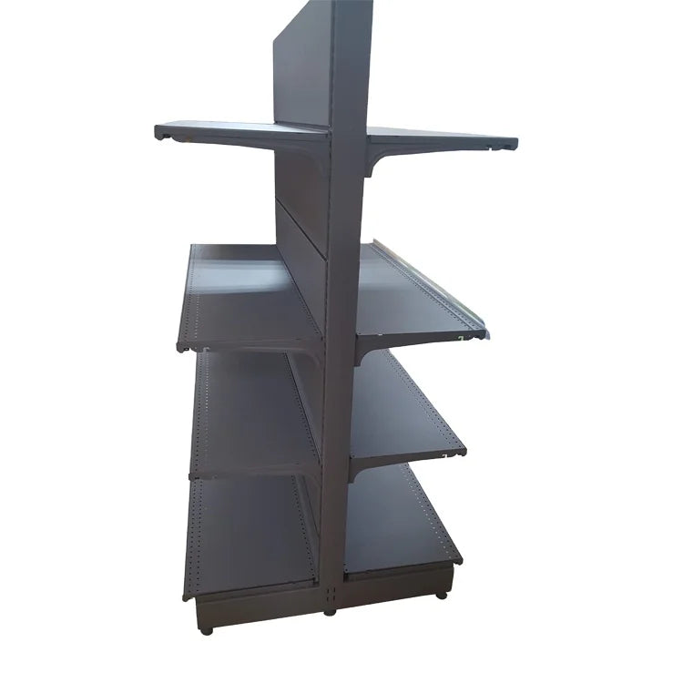 100kg Heavy Duty Double Supermarket Shelf Side Steel Supermarket Shelf Super Market Shelf