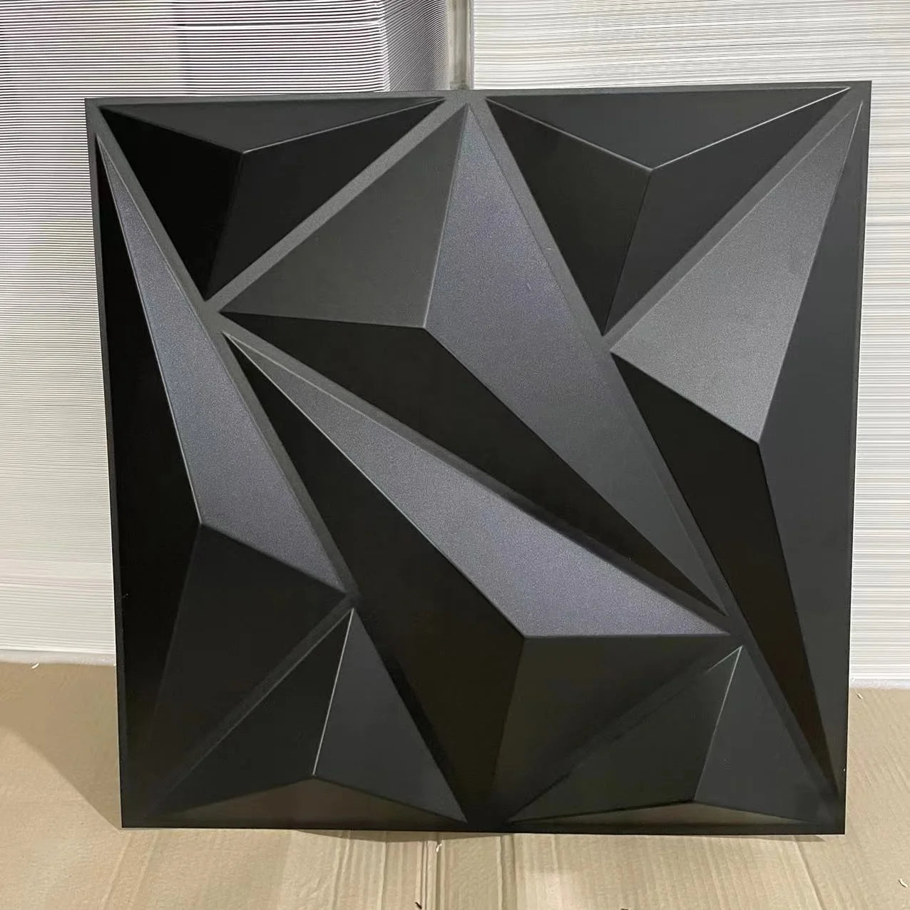 UDK Modern 3D Embossed PVC Wall Panel Wallpaper White/Black Color Classic Style for Interior Decorations Waterproof Function