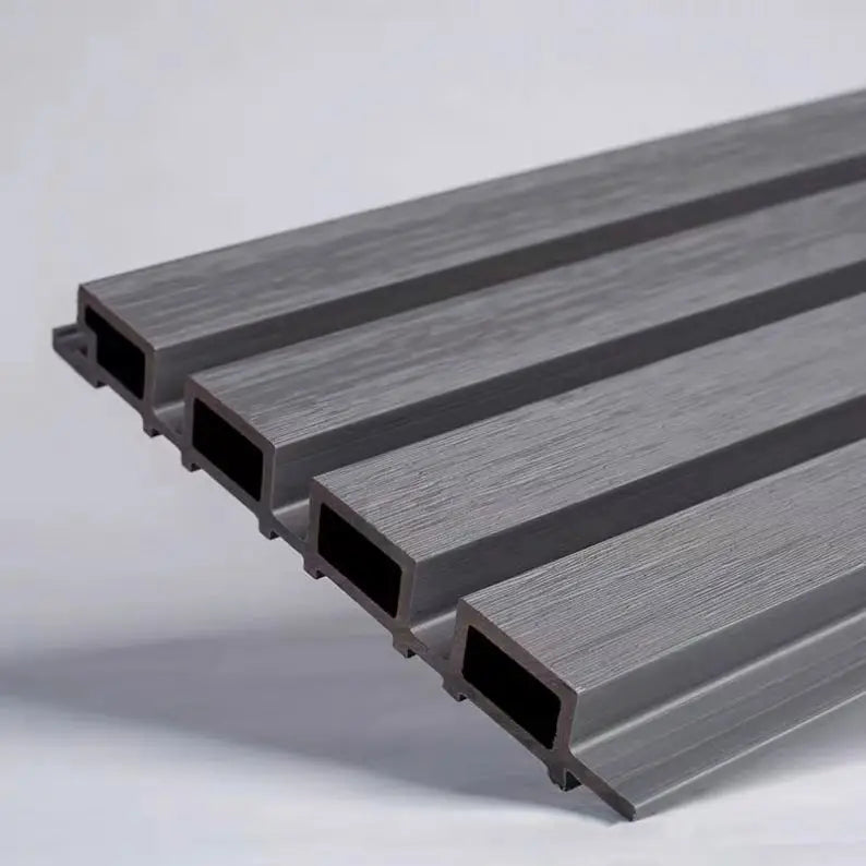 Outdoor Contemporary Water Proof Fireproof Wooden Grain Wpc Wall Panel