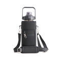 Gradient bottle bag motivational water bottle with storage sleeve half gallon sport jug bpa free and custom logo