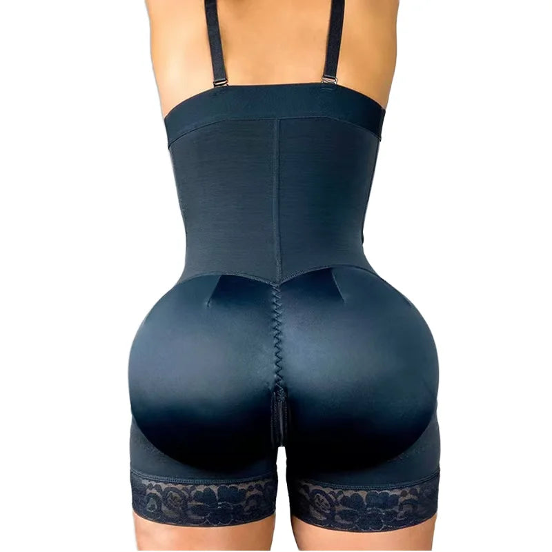 Wholesale High Compression Women's BBL Shorts Girdle Butt Lifter Shaper with Lace for Tummy Control and Shapewear