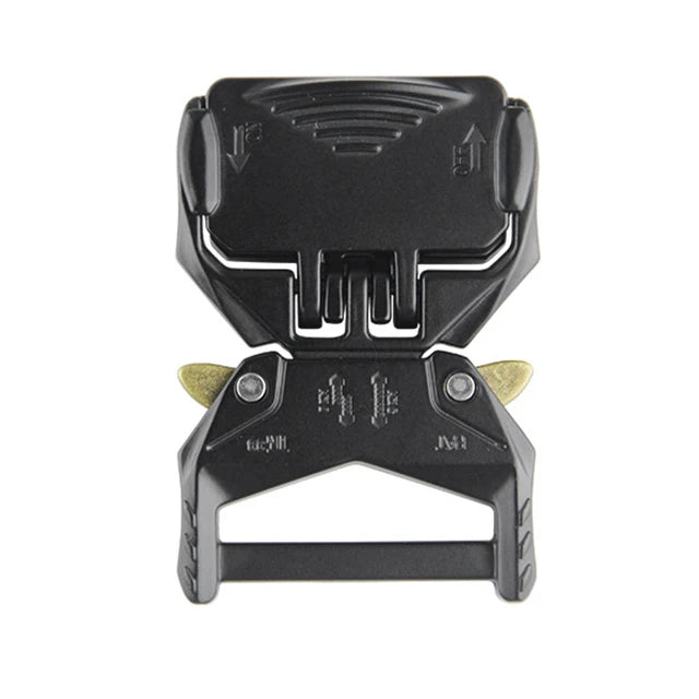 1.5" Custom Logo Heavy Duty Outdoor Quick Release Aluminum Alloy Tactical Belt Buckle for 38mm Strap