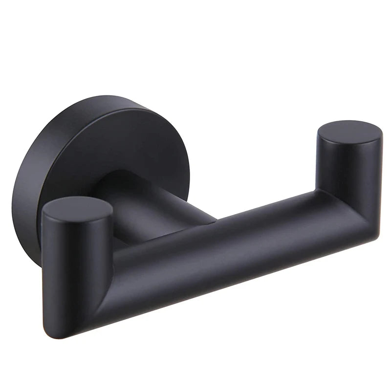 304 Stainless Steel Eco-Friendly Flexible Wall Mounted Removable Heavy Duty Double Towel Hooks for Kitchen Bathroom