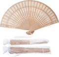 Customized Engraved Wood Folding Hand Fan Bamboo Material for Party Wedding & Birthday Souvenir & Guest Gifts