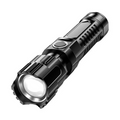 High-Power Rechargeable LED Flashlight with Zoom Function USB Charging Lithium Battery ABS Body 1000 Lumens Camping Emergency