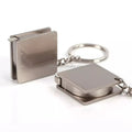 Zinc Alloy 1.2M Retractable Measuring Reel Tape Measure Tool Keychain