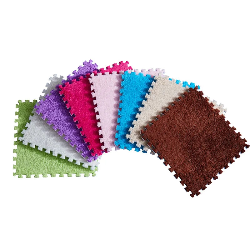 Jigsaw Carpet EVA Floor Mats for Indoor Use Full Crawl Mat Foam Tatami Velvet for Bedroom Living Room Moulded Jigsaw Design