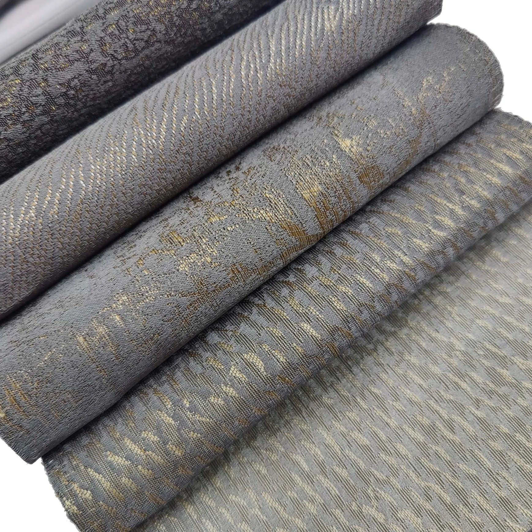 M&Y Hotel Office Darkening Drapes Fabric Noise Reducing Heavy Linen Blackout Window Home Textile Polyest Fabric for Curtain