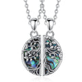 925 Sterling Silver Mother of Pearl Tree of Life Necklace Couple Jewelry