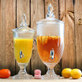 1.8L 4.5L Glass Juice Wine Dispenser with Plastic Tap Glass Beverage Dispenser Jar