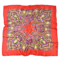 Factory Customized Wholesale Oversized Ethnic Paisley Jacquard Silk Scarf Russian Retro Floral Print Head Scarves Wrap Square