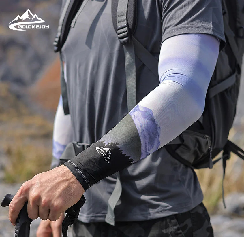 GOLOVEJOY HB35 Sun Protection Cooling Compression Sports Arm Sleeves Fishing Cycling Sublimation Print Arm Sleeves