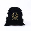 Manufacturer Wholesale pink Velvet Drawstring Bag High End Beautiful Velvet Storage Dust Bag With Gold Stamping logo