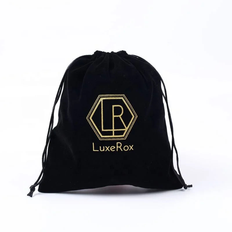 Manufacturer Wholesale pink Velvet Drawstring Bag High End Beautiful Velvet Storage Dust Bag With Gold Stamping logo