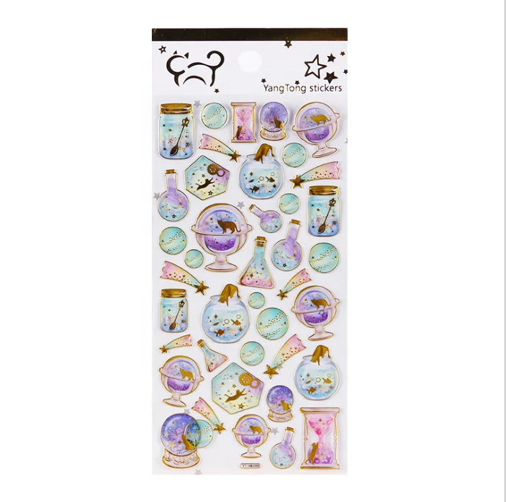 Self-adhesive Crystal Sticker 3D Epoxy Dome Cartoon Epoxy Label Free Sample Custom Labels