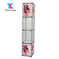 TianLang Supermarket Trade Show Equipment Aluminum Round Tube Twister Tower Display Showcase