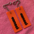 Orange Color Flexible Plastic Rubber Hangtagfree Design 3D logo Silicone Rubber Hangtag