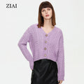 Wholesale New Early Autumn V-neck Sweater Thin Button Lazy Casual Short Top Fashion Women Sweater