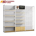 White Double Side Perforated Back Panel Shelf Fashion-Style Light Duty for Supermarket Use