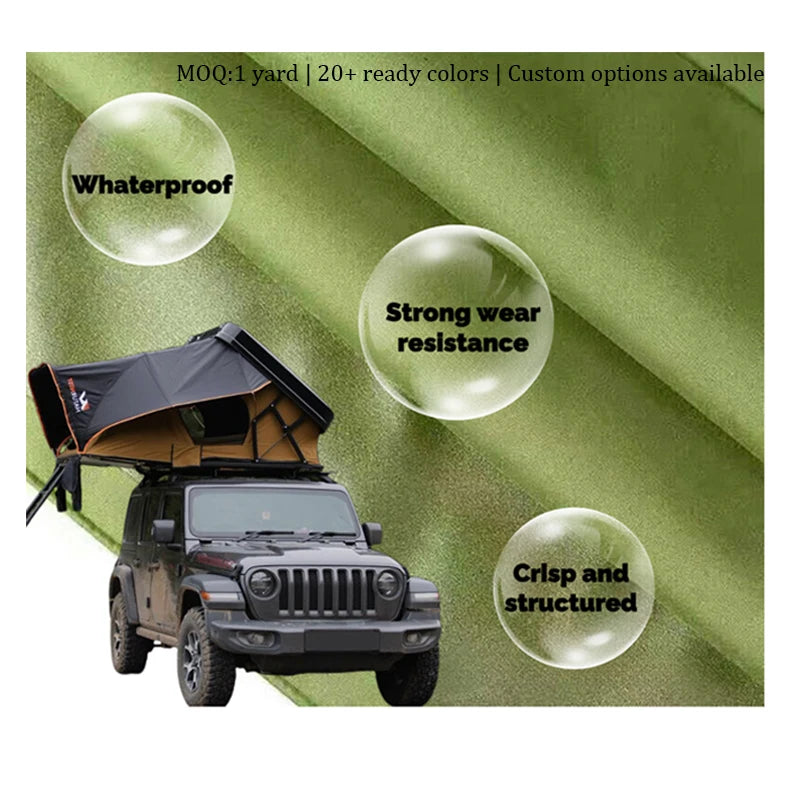 100% Polyester 430g Rainproof Heavy Duty Silicone Coated Canvas Tarpaulin Fabrics