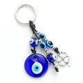 Wholesale Handmade Lucky Big Glass Blue Turkish Evil Eye Keychain for Car Keys