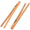 Tailai Kitchen Tongs Fruit Clip for Toast Fruits Bread Pickles Bamboo Toast Tongs Wooden Toaster.